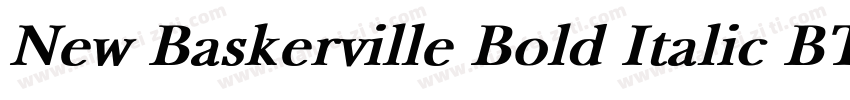 New Baskerville Bold Italic BT字体转换